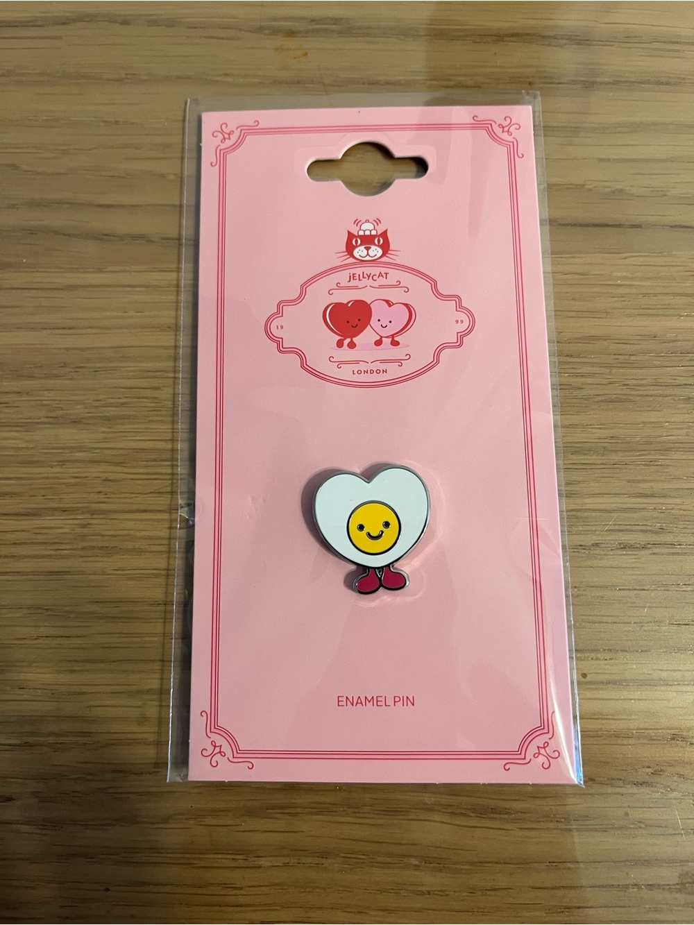 NWT Jellycat heart egg pin